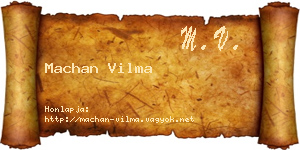 Machan Vilma névjegykártya